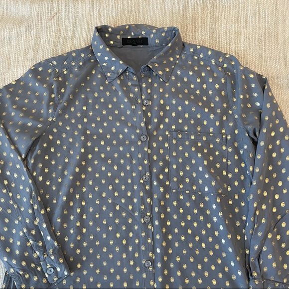 Monarc Gold Polka Dot Button-Down shirt size S - Picture 2 of 9